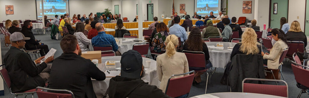 View of the room at an OAME Networking meeting